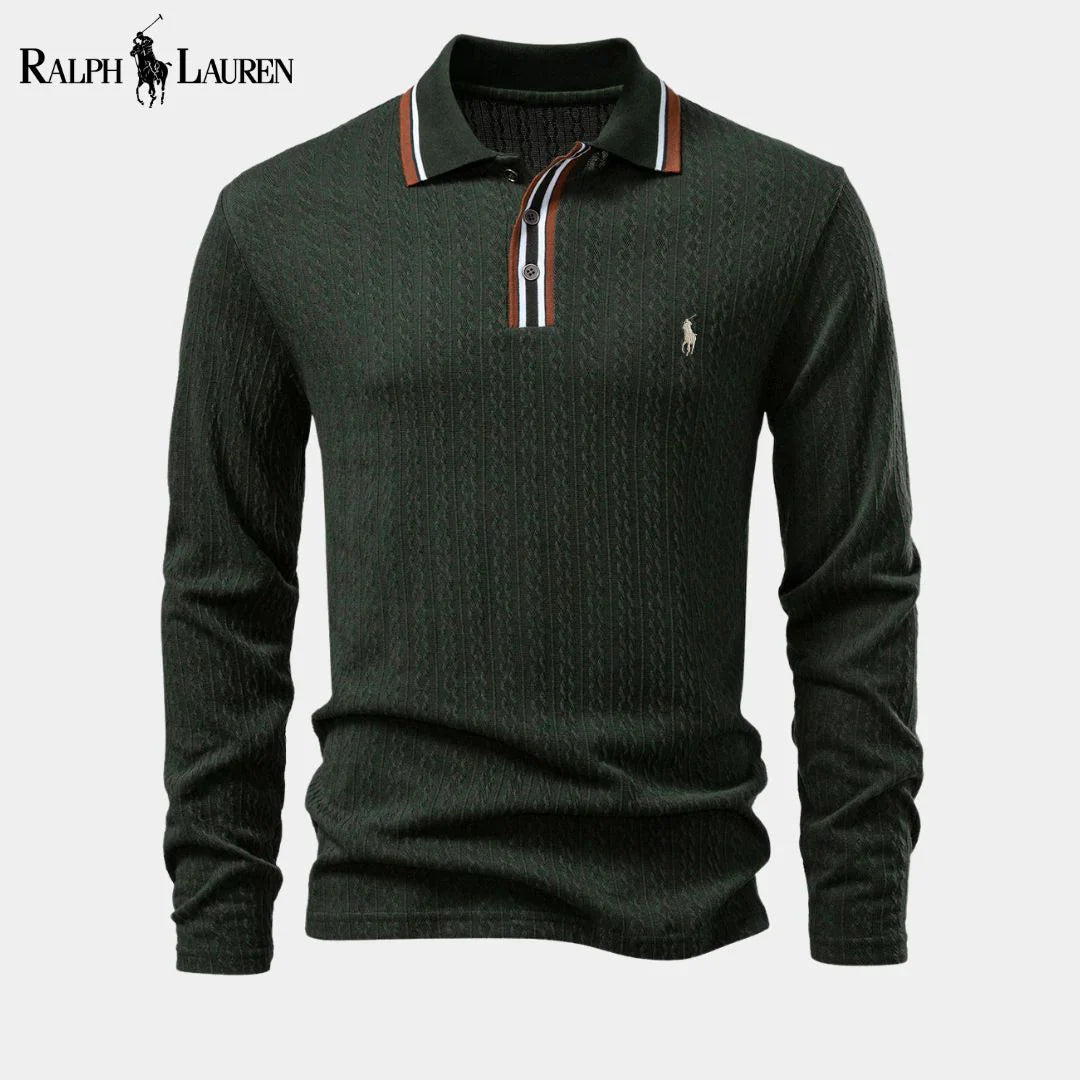 Ralph Lauren™ Herren Langarm Strick-Poloshirt