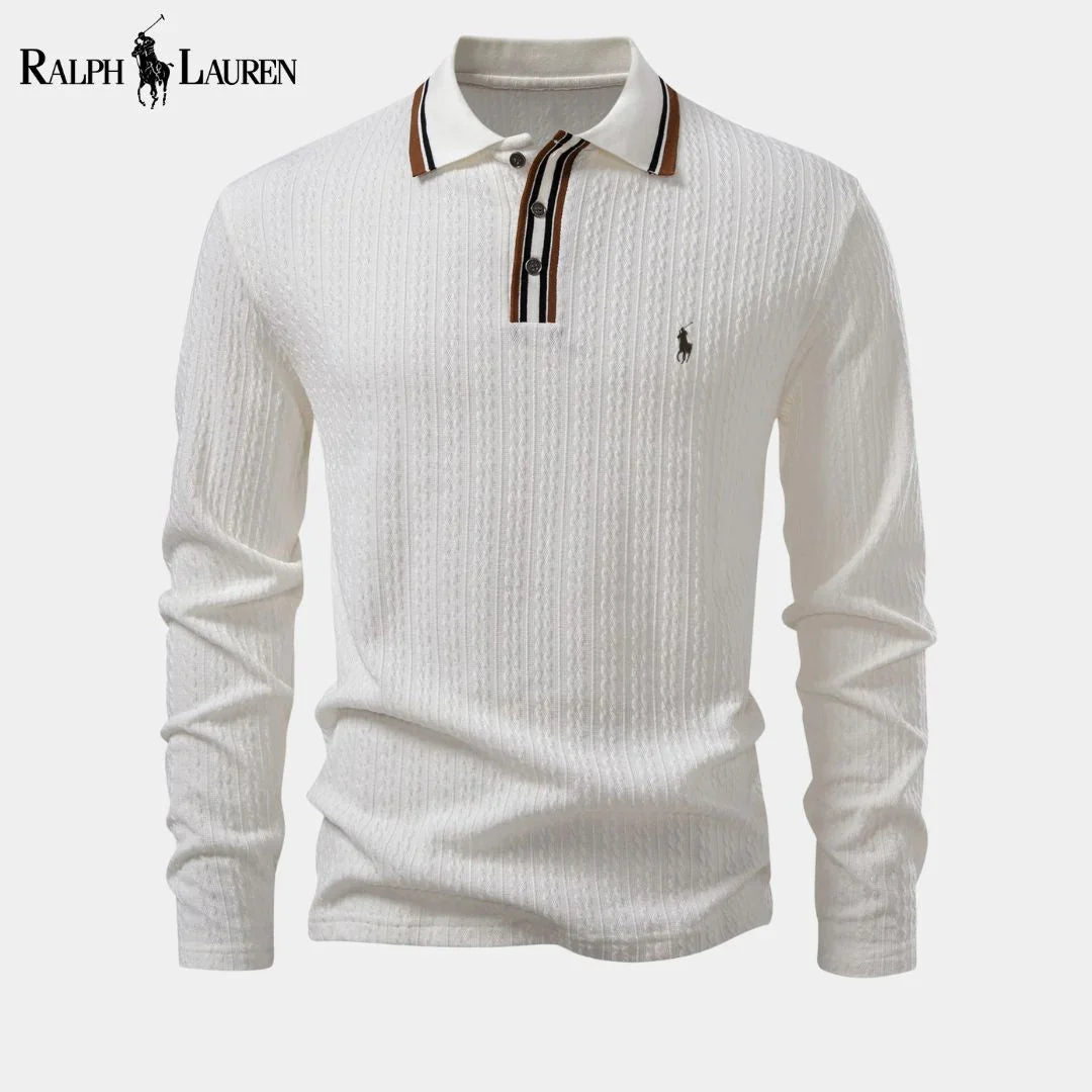 Ralph Lauren™ Herren Langarm Strick-Poloshirt