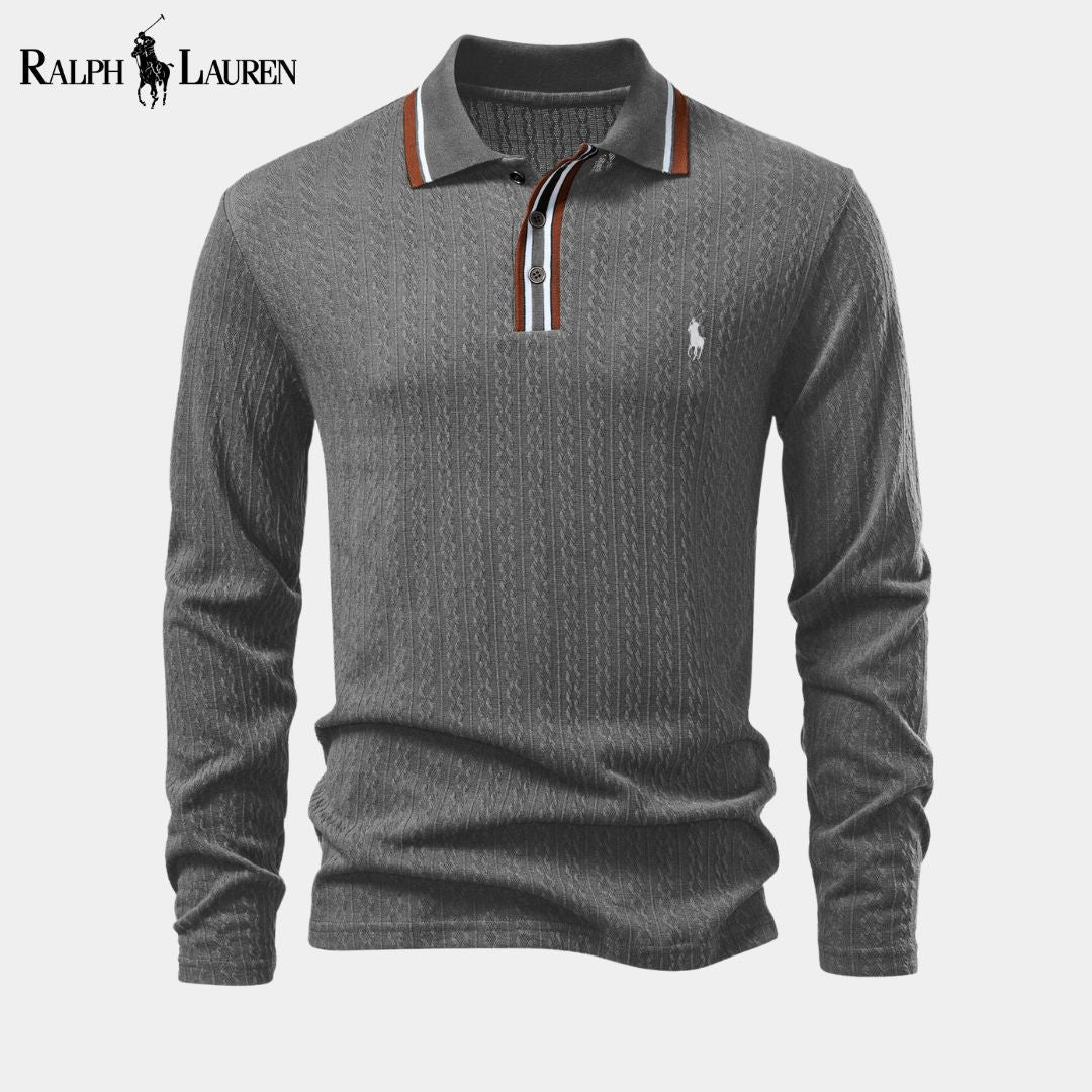 Ralph Lauren™ Herren Langarm Strick-Poloshirt